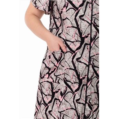 Халат с коротким рукавом из хлопка М325408ср