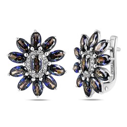 Серьги, мистик кварц синий, Диковина2