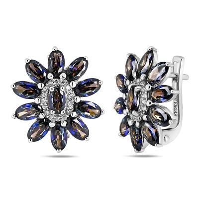 Серьги, мистик кварц синий, Диковина2