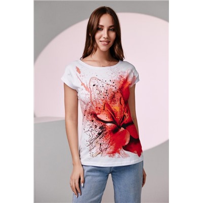 Футболка женская 7030/1 (Цветок)