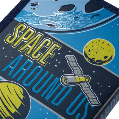 Пенал 2-х ств. 190х130 мм "Космические сны" с откидн.планкой, табл.умножения (078151) 35039 Хатбер