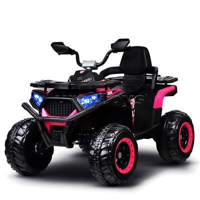 Электромобиль детский "Квадроцикл" (цвет черно-розовый)