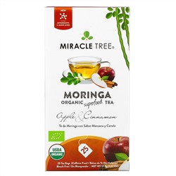 Miracle Tree, Moringa Organic Superfood Tea, Apple & Cinnamon, Caffeine Free, 25 Tea Bags, 1.32 oz (37.5 g)