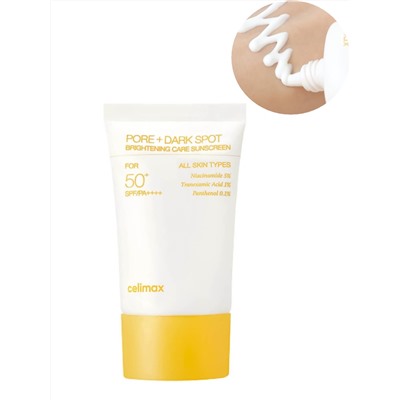 Celimax Осветляющий солнцезащитный крем Pore+Dark Spot Brightening Care Sunscreen SPF50+ PA++++