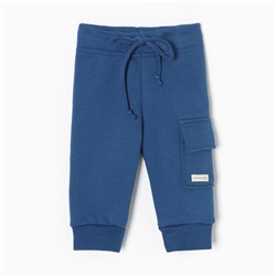 Штанишки с накладным карманом «Крошка Я» Blueberry, рост 68-74 см, синие