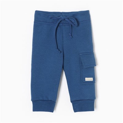 Штанишки с накладным карманом «Крошка Я» Blueberry, рост 68-74 см, синие