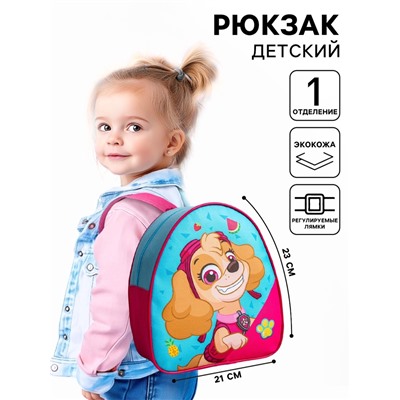 Рюкзак детский для девочки, 23х21х10 см, Щенячий патруль