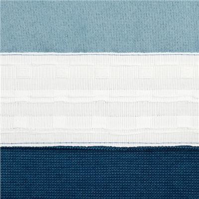 Штора портьерная Этель «Структурная», цвет синий, на шторной ленте, 250×265 см, 100% п/э