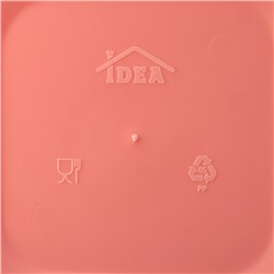 Ланч-бокс в школу IDEA «Капкейки», 800 мл, 12.5×13×8.5 см, 2 отделения, пластик, бело-розовый