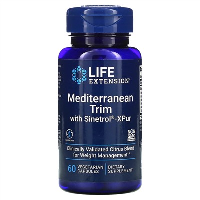 Life Extension, Средиземноморский уход Sinetrol-XPur, 60 вегетарианских капсул
