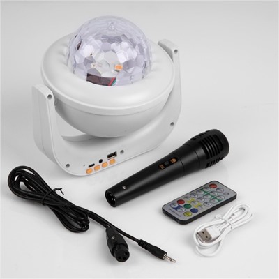 Световой прибор «Караоке» 20 см, динамик, микрофон, 5 В, свечение RGB