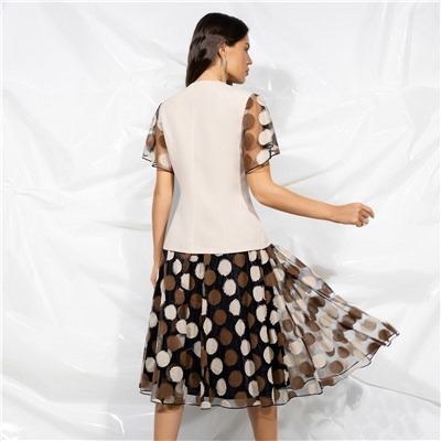 Костюм с юбкой с креативной застёжкой, Шаг к тебе (brown, 2 в 1)