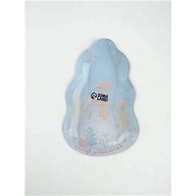 Тарелка новогодняя плоская «Зима», 13.4×20.5 см