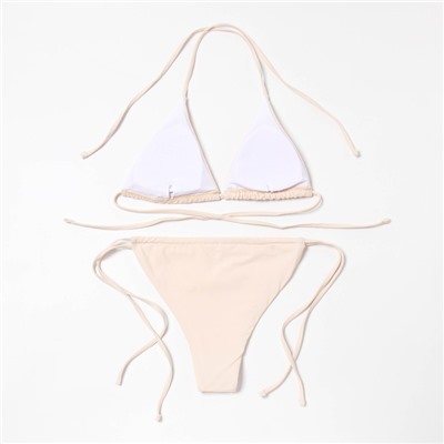 Купальник раздельный на завязках женский MINAKU, цвет молочный размер 46