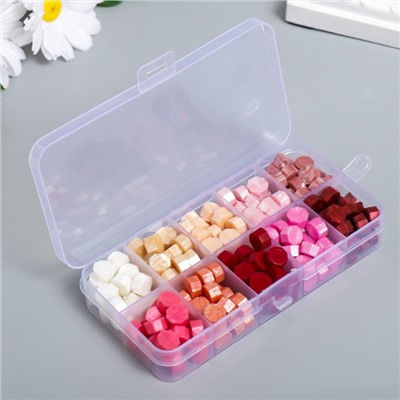 Набор сургуча «Оттенки розового», перламутр, 10 цветов, 12.7×6.5×2 см