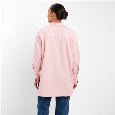 Рубашка женская с рукавами фонариками MINAKU: Casual Collection, размер 42, розовая