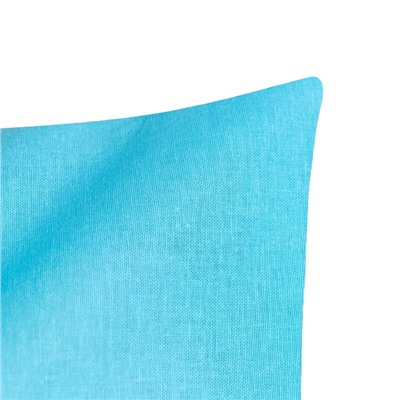 Наволочка «Этель», 50×70 см, голубая, поплин, хлопок 100%