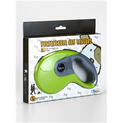 Рулетка DIIL, 5 м, до 40 кг, лента, прорезиненная ручка, зелёная