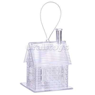 Фигура новогодняя светящаяся "Новогодний дом" 10см