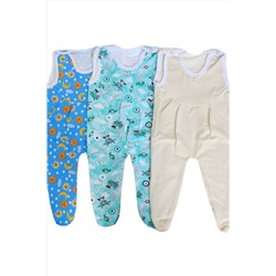 Набор ползунков на грудке кулирка 3шт. НБ-ПЗГР