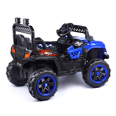 Электромобиль "Кросс" на аккумуляторе, с р/у управлением, в коробке (синий)