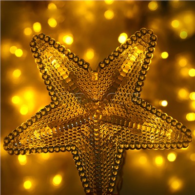 Электрогирлянда-занавес светодиодная "Звездочки", теплый