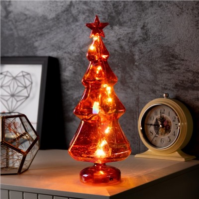 Фигура световая «Елка янтарная», 30×13 см, 10 LED, батарейки АААх2 (нет в комплекте), свечение тёплое белое