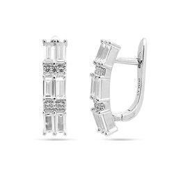 Серьги из серебра куб.циркон., МЦВ74