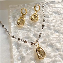 Серьги с замком кольцо арт. 22 6438 (id 277799)