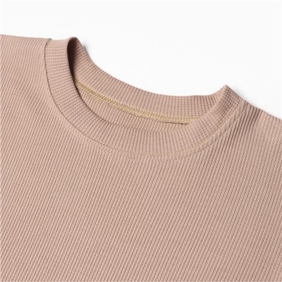 Пижама женская (футболка, шорты) KAFTAN Basic line, размер 42, цвет кофейный