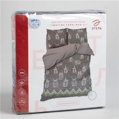 Постельное бельё 1.5-спальное «Этель. Ушастые совы (вид 1)», бязь
