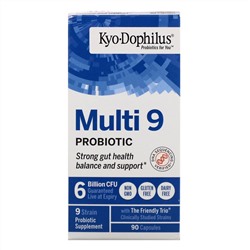 Kyolic, Kyo-Dophilus, Multi 9 пробиотик, 6 млрд КОЕ, 90 капсул