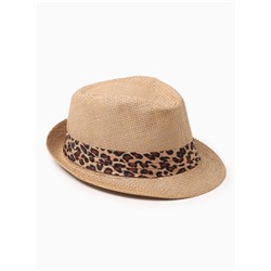 Шляпа MINAKU «Леопард», размер 56-58, коричневая