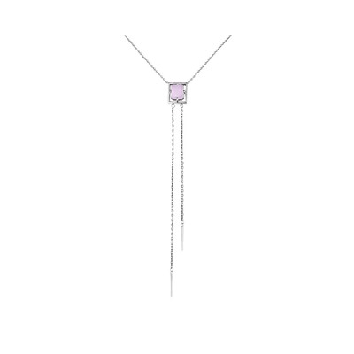 Колье, розовый кварц, Ю-Галстук ИРИНА