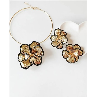 Комплект: колье-обруч и серьги