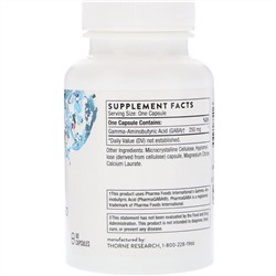 Thorne Research, PharmaGABA-250, 60 капсул