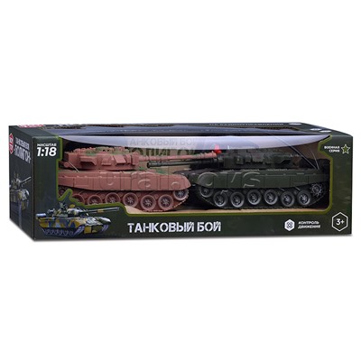 Танковый бой BT0018 "Военная стратегия" на р/у, ( без световых эффектов) 27 MHz в коробке