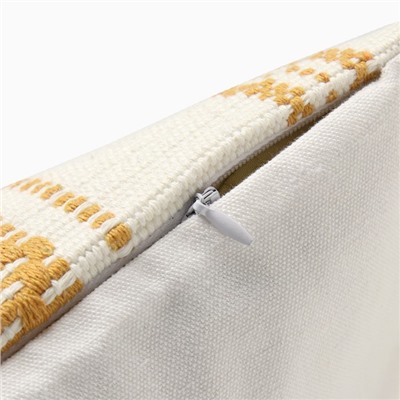 Наволочка декоративная «Этель», сканди, 45×45 см, бежево-жёлтая