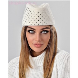 Бархат стразы россыпь Пилотка флис (56-58)