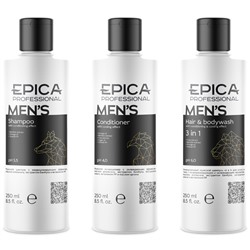 EPICA Набор Men`s (шампунь 250мл + кондиционер 250мл + универсальный шампунь 250мл)