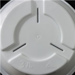 Горшок для цветов с поддоном «Альтернатива. Афина», 3 л, пластиковый, белый