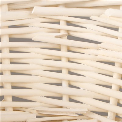 Корзина плетёная для хранения «Косичка», с ручкой, белая, набор 3 шт.