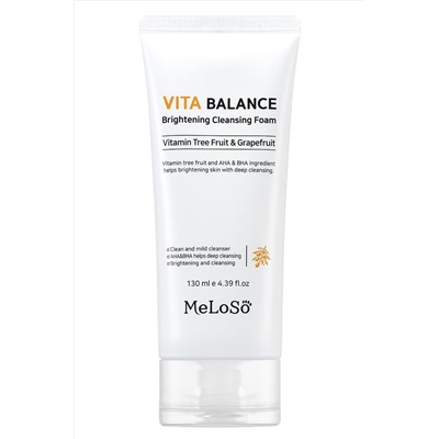 MeLoSo Очищающая пенка для лица с витаминами / Vita Balance Brightening Cleansing Gel Foam, 130 мл KRISTALLER, 1111110