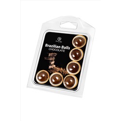 Набор из 6 шариков с массажным маслом Brazilian Balls с ароматом шоколада