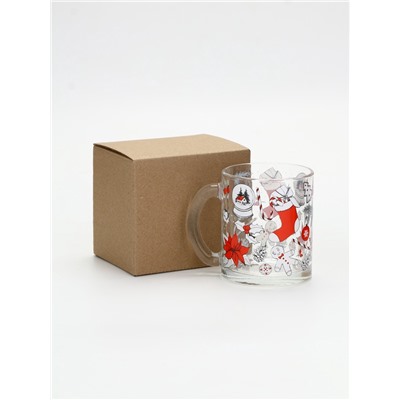 Кружка новогодняя стеклянная «Новогодний уют», 300 мл