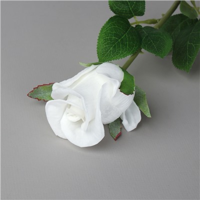 Цветок искусственный Роза 45 см белая / J104-2 /уп 80/480/ латекс