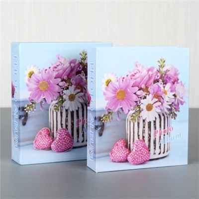 Фотоальбом 40 фото 10х15 Цветы / 9528 /уп 72/ (персиковый)