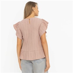 Блуза из жатой ткани, Потому что нужно! (коричневая)