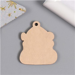 Бирка-подвеска «Змейка. Здоровья: ёлочная игрушка», заготовка для творчества, 3.8×4.4 см