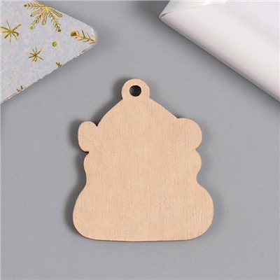 Бирка-подвеска «Змейка. Здоровья: ёлочная игрушка», заготовка для творчества, 3.8×4.4 см